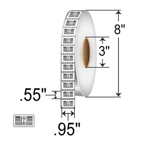 ZEBRA LABEL POLY-TT PERM 24X14 5000/R 76MM RFID (10036487)